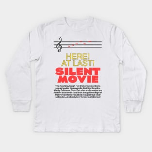 1976 Mel Brooks' Silent Movie Kids Long Sleeve T-Shirt